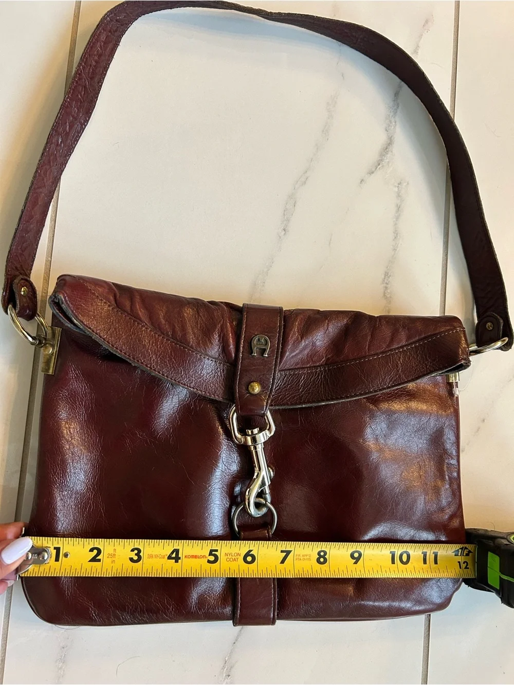 Vintage  70s Handmade Etienne Aigner in Oxblood Tone Leather